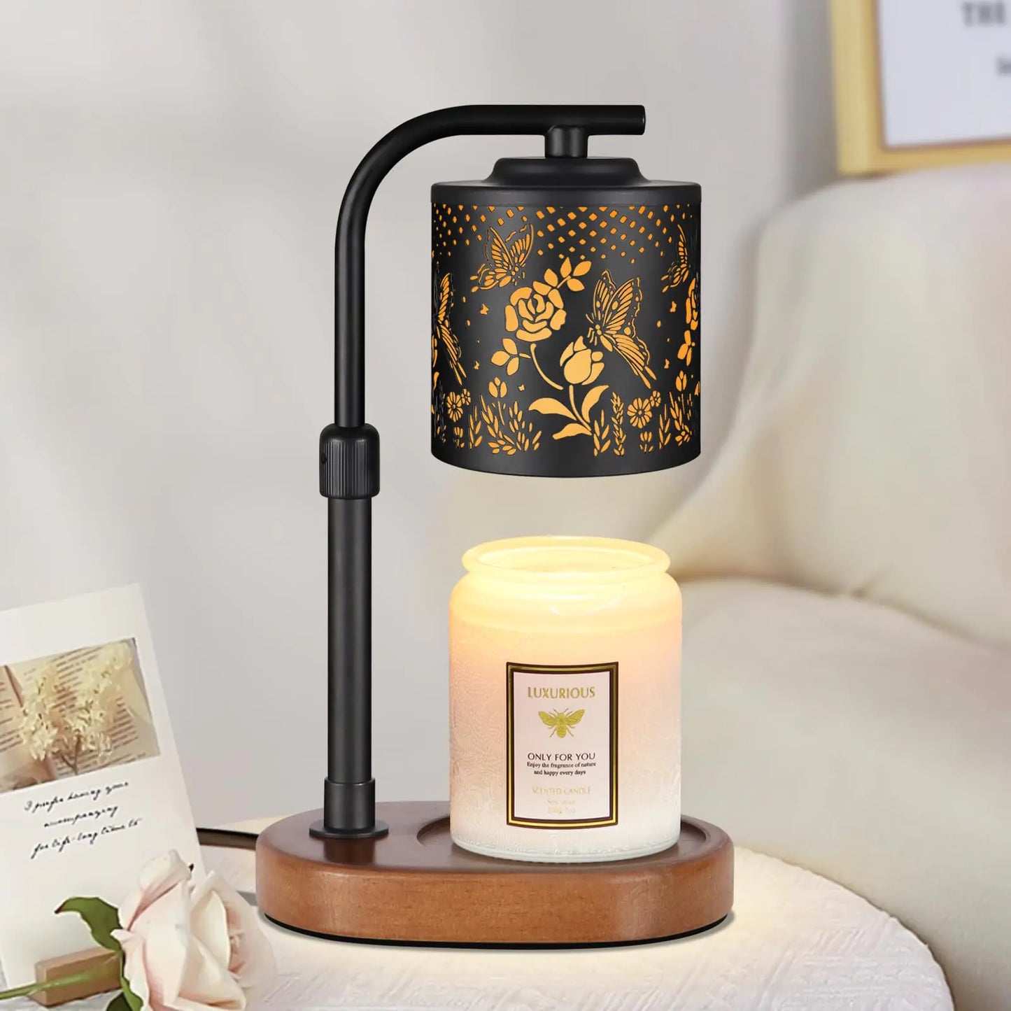 Butterfly & Roses Candle Warmer Lamp