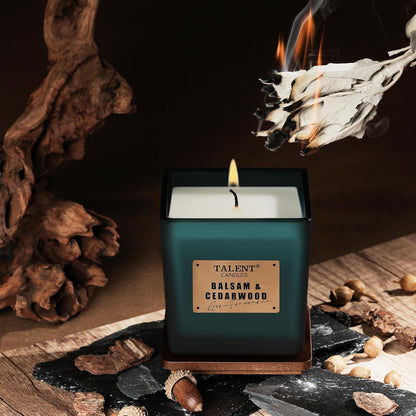 Balsam & Cedarwood Candle – A Sophisticated Woodland Escape